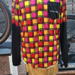 Camicia manica lunga a quadri personalizzata Bikecafe by Biciclista