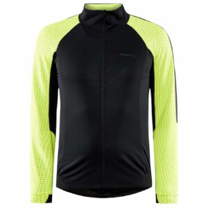 CRAFT ADV BIKE SUBZ JACKET LUMEN BLACK- FLUMINO YELLOW X-LARGE
