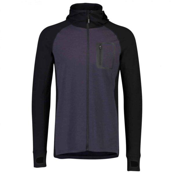 MONS ROYAL Transverse Midi Full Zip Hood Black/Ultra Blue M