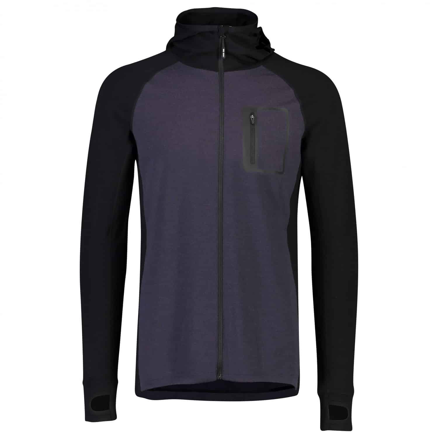 MONS ROYAL Transverse Midi Full Zip Hood Black/Ultra Blue M